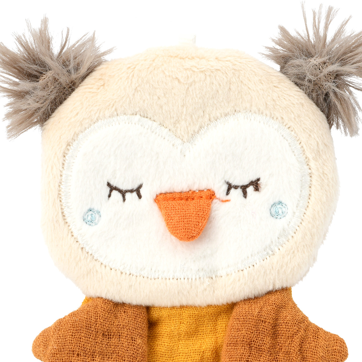 Topomini Baby Knistertier im Eulen-Design hellbraun