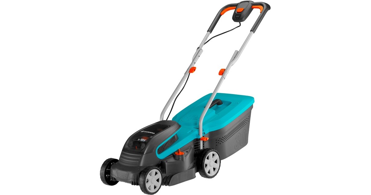 GARDENAAccu maaier PowerMax 32/36V P4A solo grasmaaier  (Zwart/turquoise, 14621-55, Accu niet inbegrepen)