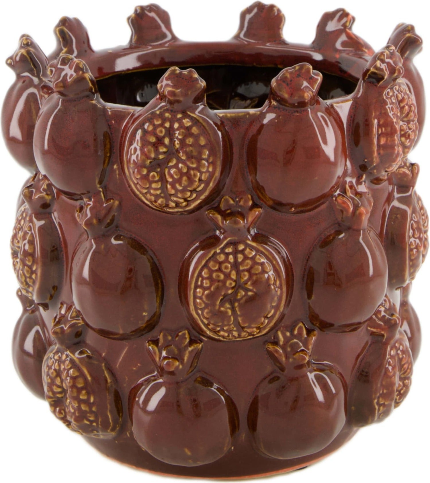 Dijk Natural Collections bloempot Tropical Fruit rood D 18 H 17 cm