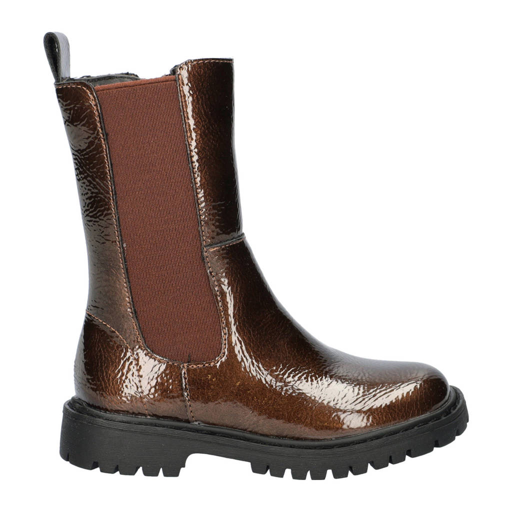 Nelson Kids lak chelsea boots brons