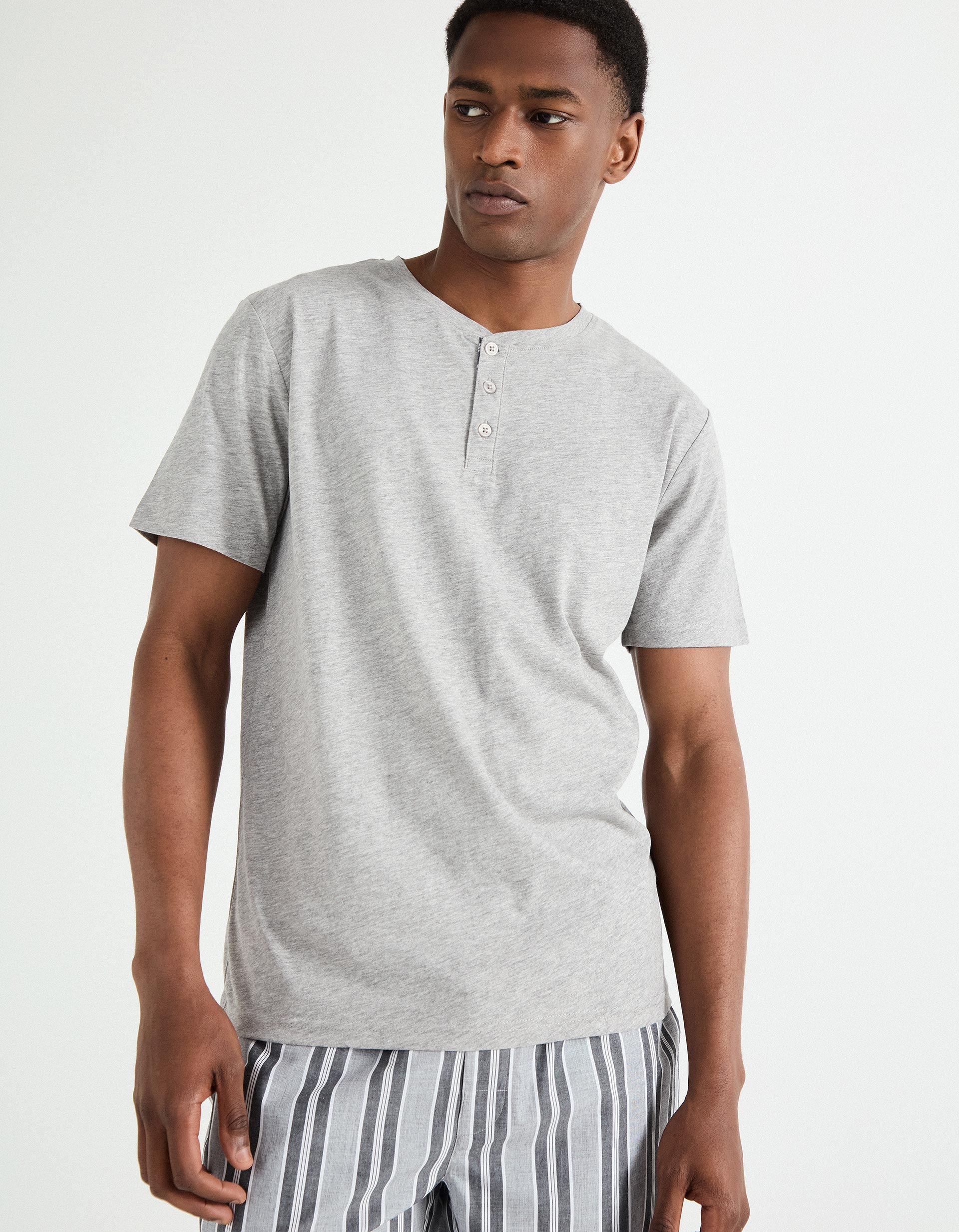 Pijama Jersey, Homem, Cinzento