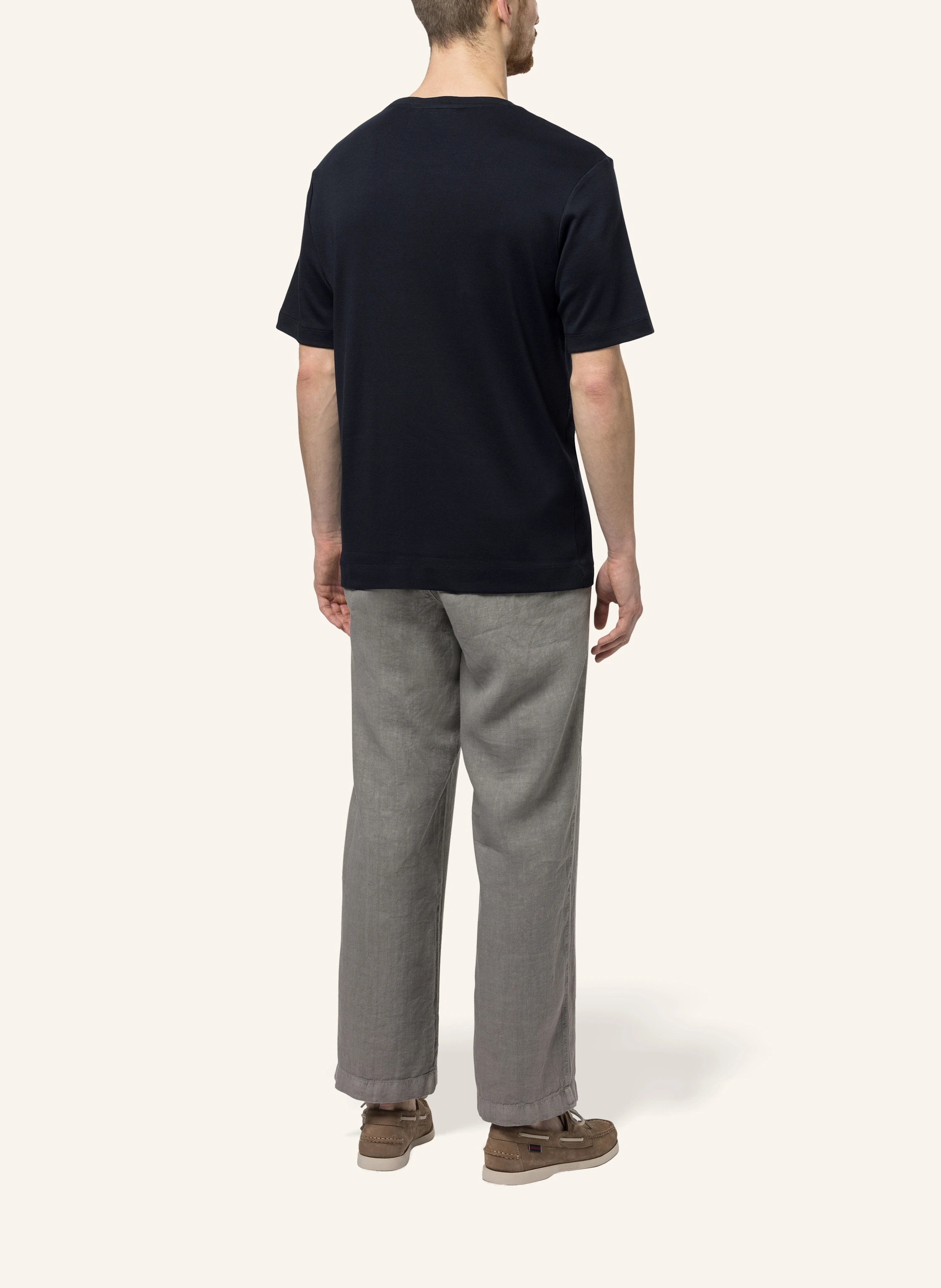 TRUSTED HANDWORK Round Neck 1/2-Sleeve T-Shirt