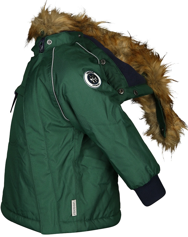 Winterjacke BABY BEAS mit Kunstfellbesatz in grün