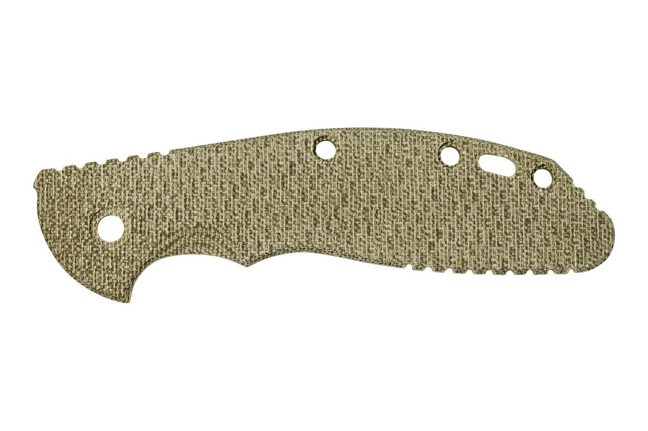 Rick Hinderer XM24 greepschaal, Textured OD Green Canvas Micarta