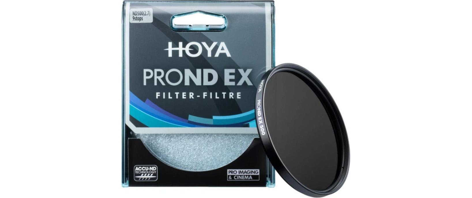 Hoya PROND EX 500 (ND 2.7) – 52 mmNeutraldichtefilter, der das Licht auf einen Wert von 9 Blendenstufen reduziert