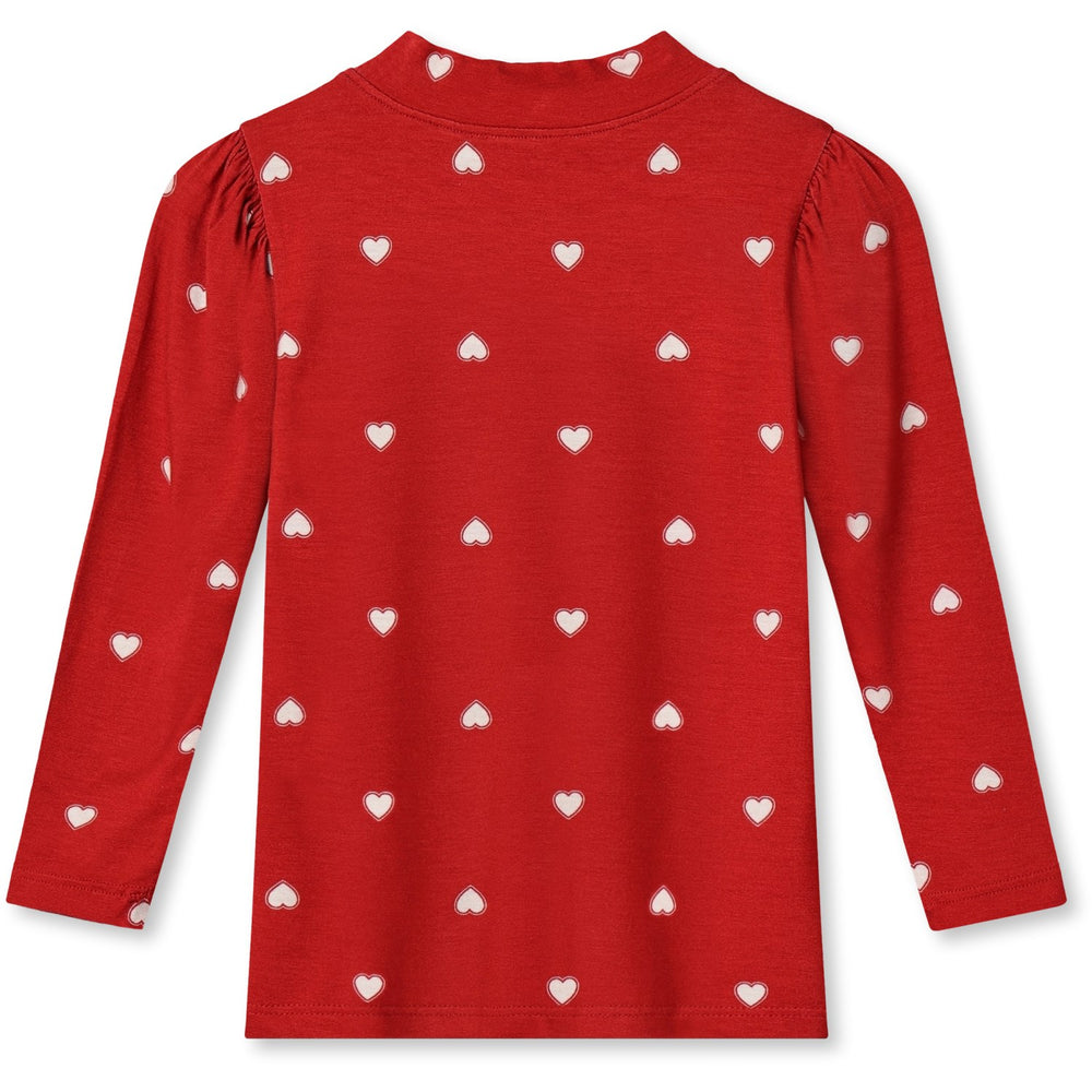 Køb Fliink Pompeian Red Aop Kelly Puff Ls Bluse