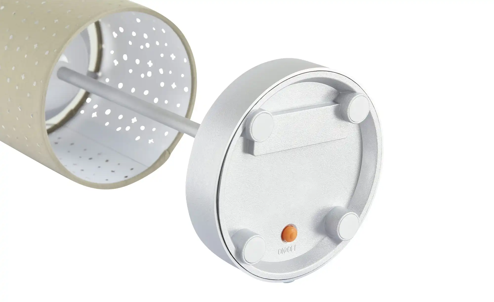 Akku LED-Tischleuchte taupe