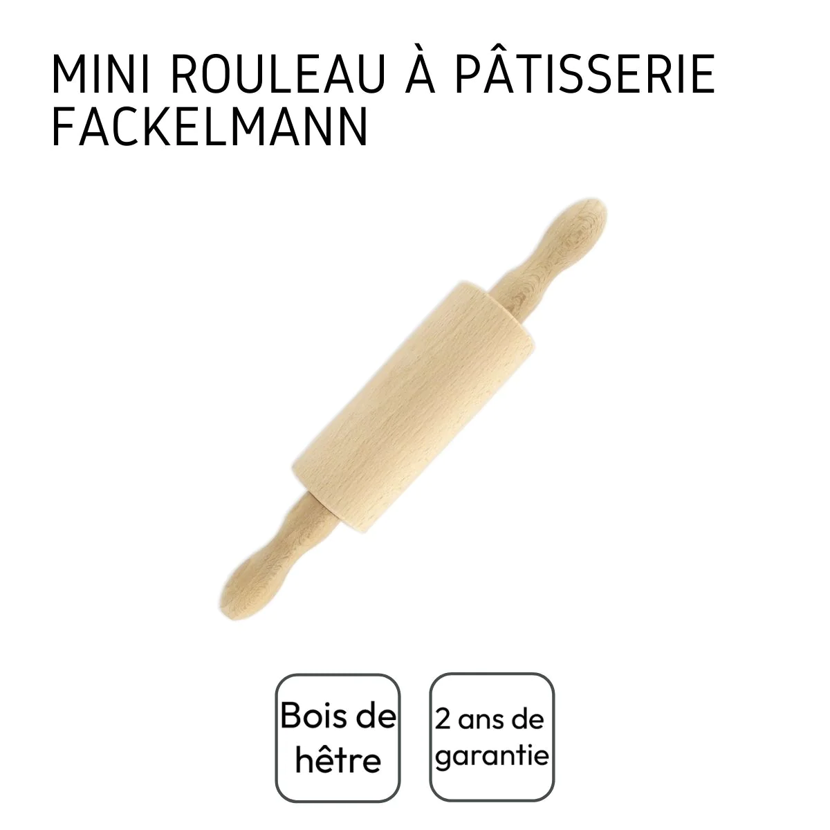 Petit rouleau à pâtisserie en bois 23,5 cm Wood Edition Fackelmann
