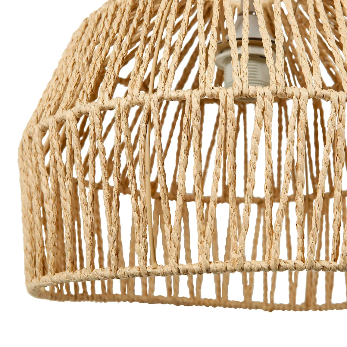 Suspension ronde ajourée en corde (D35,5 cm) Lima Naturel
