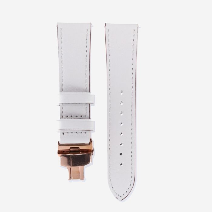 Elevate Unisex Tilbehør til ure/armbånd Watch Band for Forerunner 22mm (Leather) Hvid