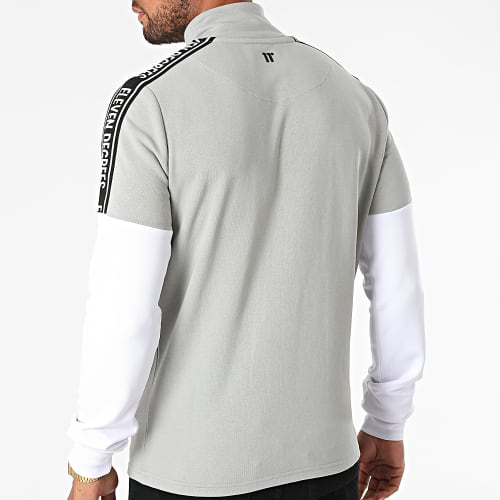 Veste Zippée 11D850 Gris Blanc