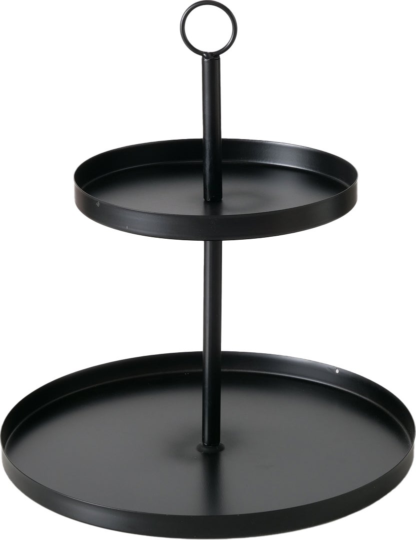Boltze etagère Samina zwart D 30 H 32 cm