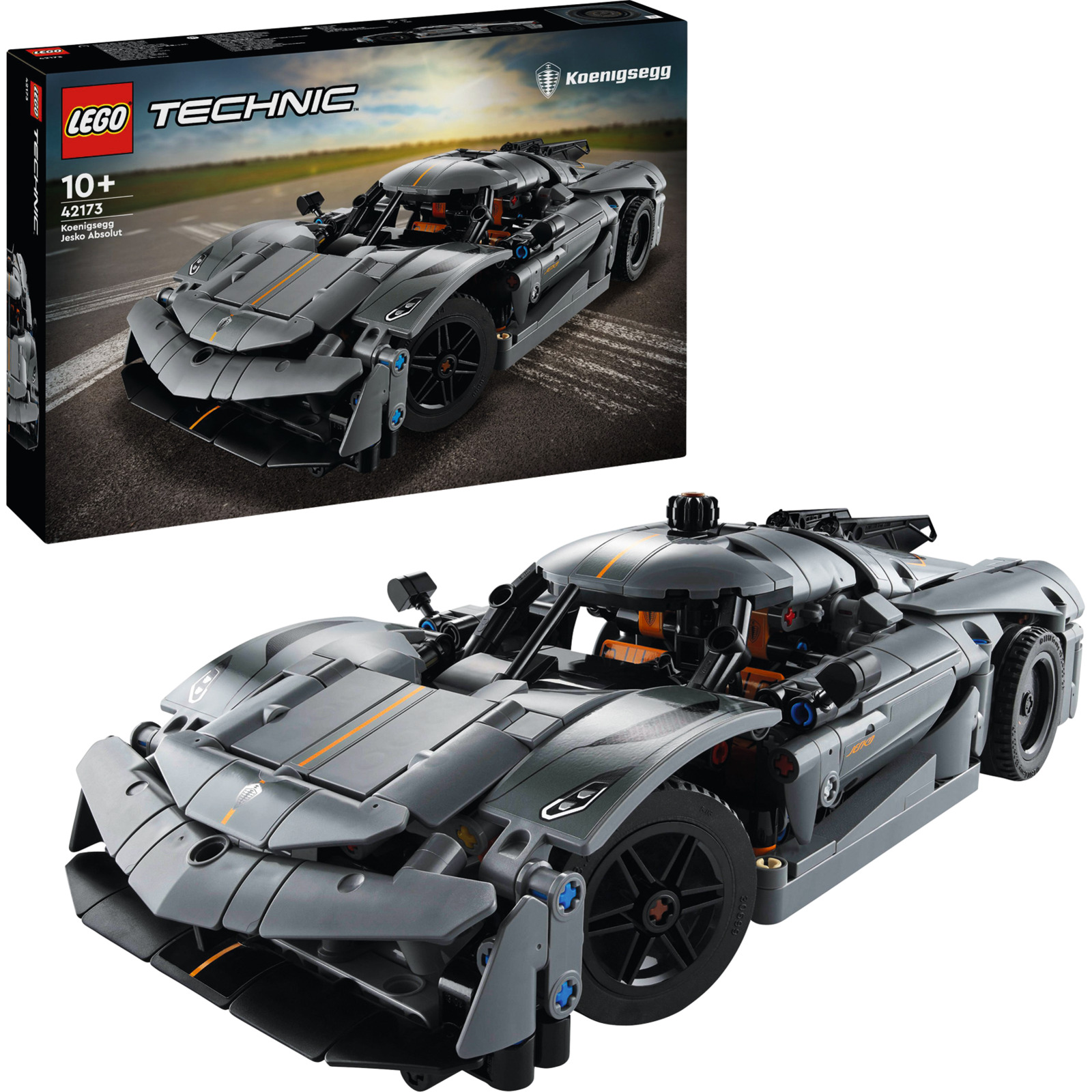 LEGO Technic Koenigsegg Jesko Absolut Supersportwagen in Grau 42173