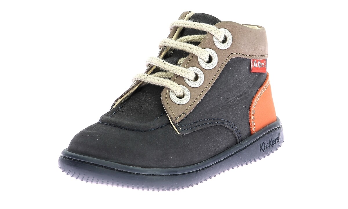 KICKERS<br>Botines em couro Kickiconic