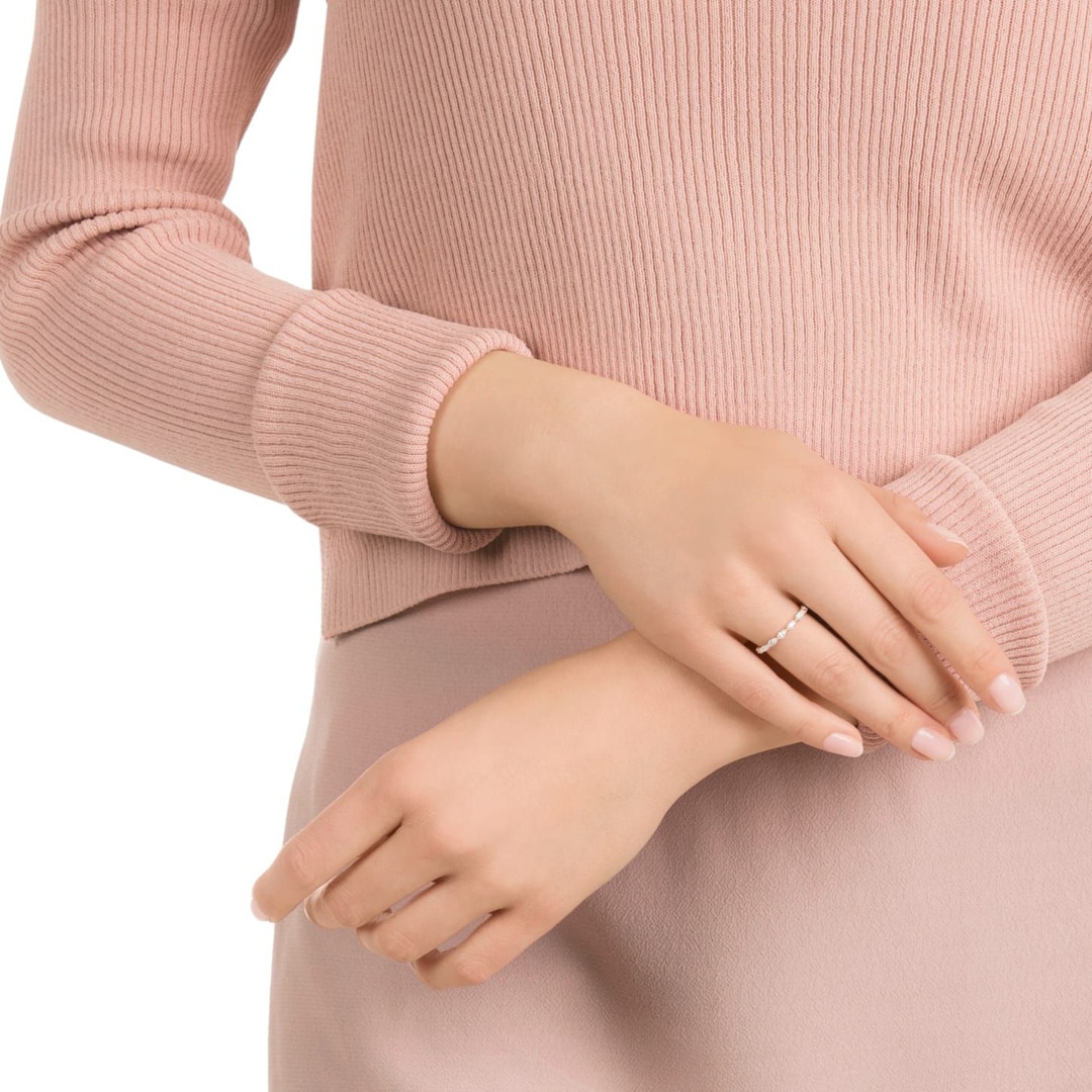 Swarovski Vittore Marquise Ring, weiss, rosé vergoldet