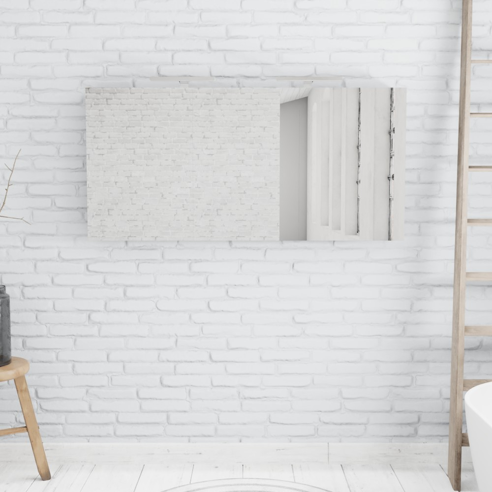 Zaro Beam antraciet spiegelkast 150x70x16cm 3 deuren