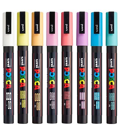 Posca Filzstifte - PC-3M - 8 st. - Gedeckte Farben