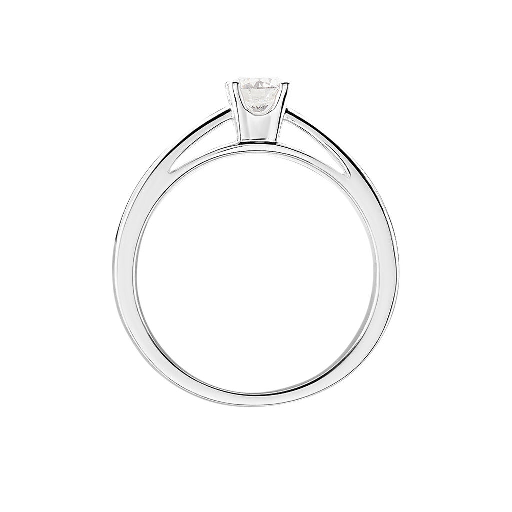 Bague Solitaire Iris Or Blanc Diamant