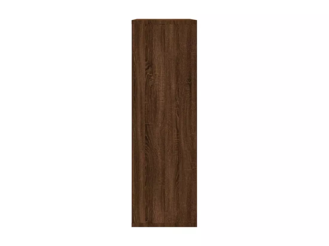 Bibliothèque/Buffet chêne marron 50x25x80 cm bois d'ingénierie