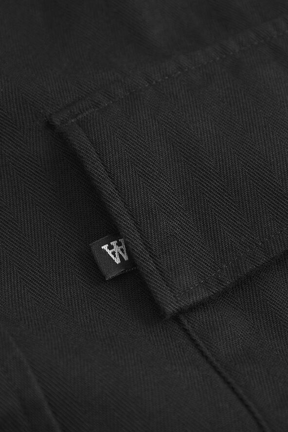 Wood Wood WWAxl Herringbone Shirt Black