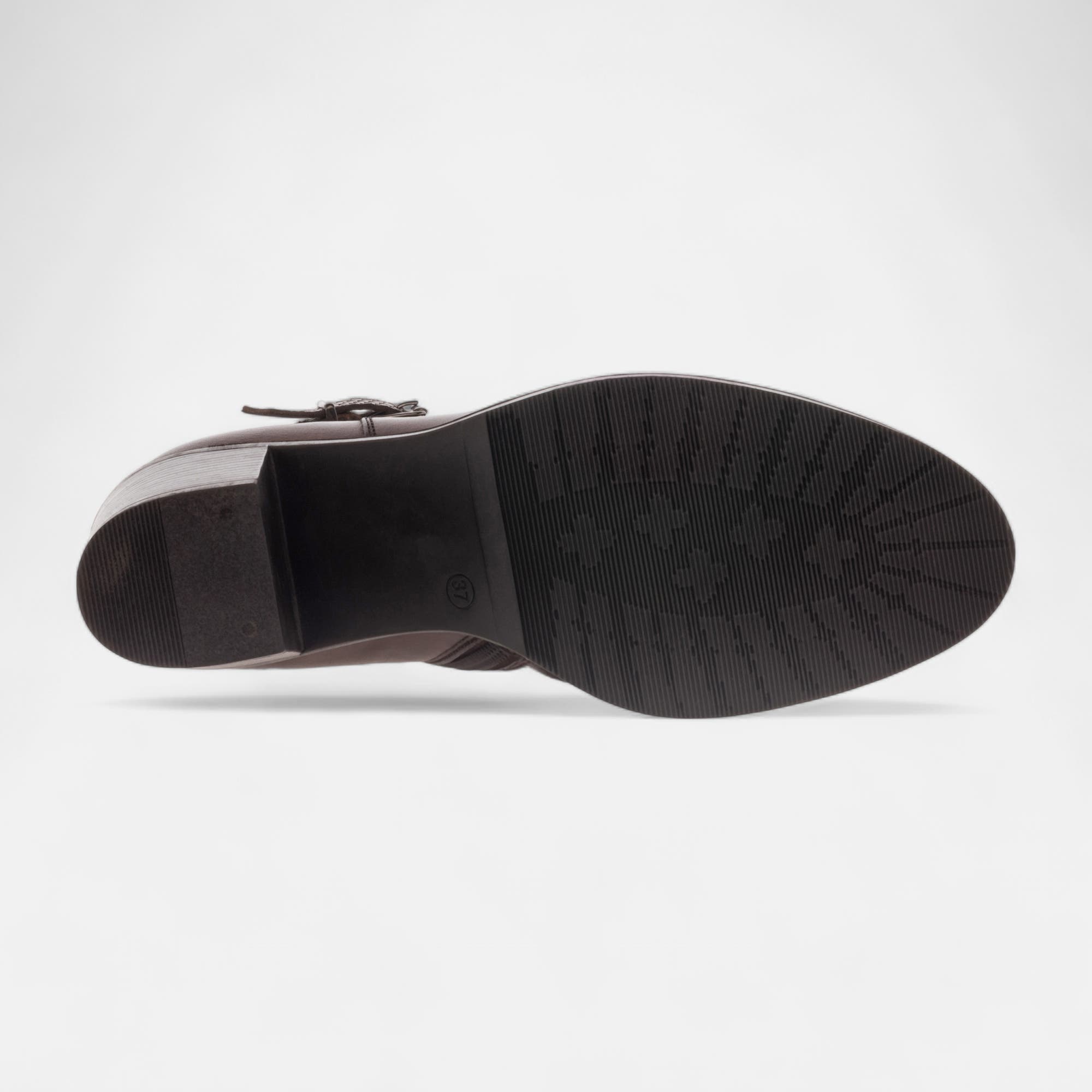 Bottines à talon Femme en cuir cognac