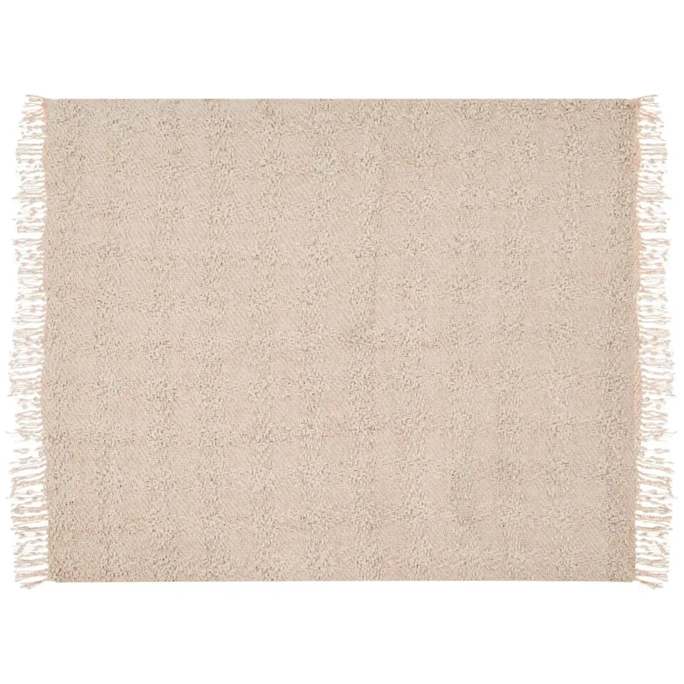 VELLA - Deken - Lichtbeige - 200 x 220 cm - Katoen