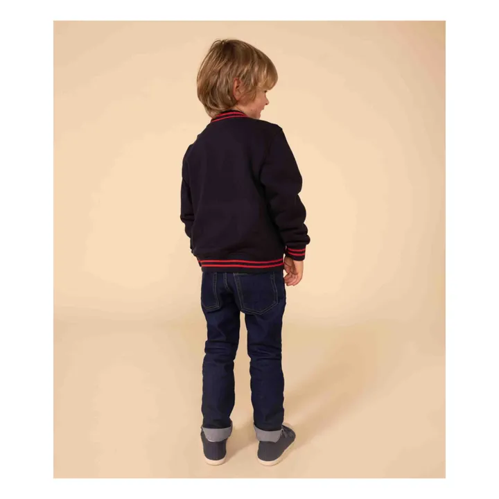 Petit Bateau Teddy en Molleton Brossé | Bleu marine