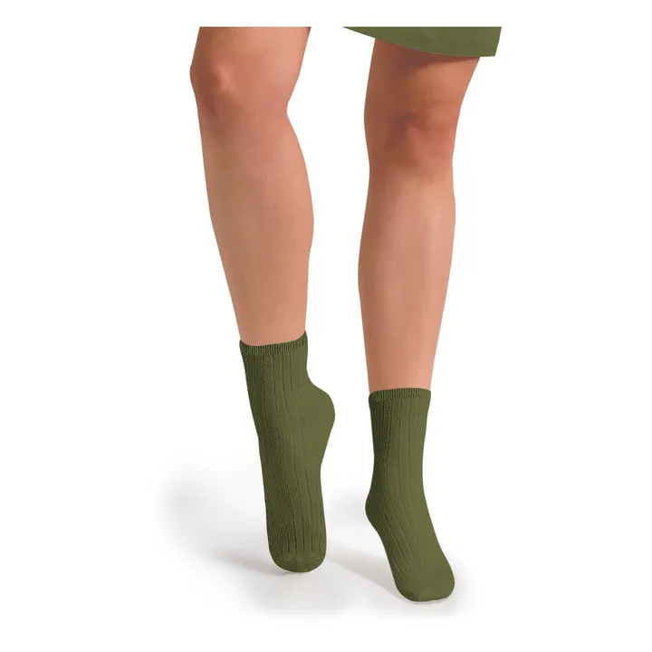 Collégien Chaussettes La Mini | Vert olive