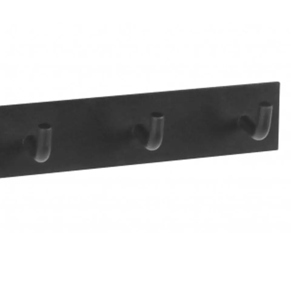 Siro Kapstok - 5 ophang haken - metaal - mat zwart - 11 x 36 cm