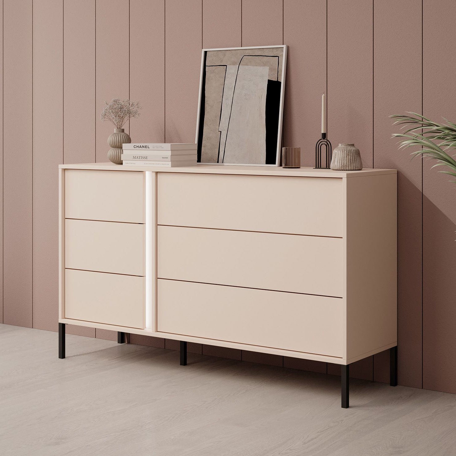 Meubella - Ladekast Desert - Beige - 137 cm