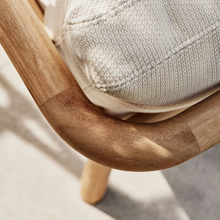Fritz Hansen - Skagerak Tradition Outdoor Sofa Eckmodul, Teak / light sand