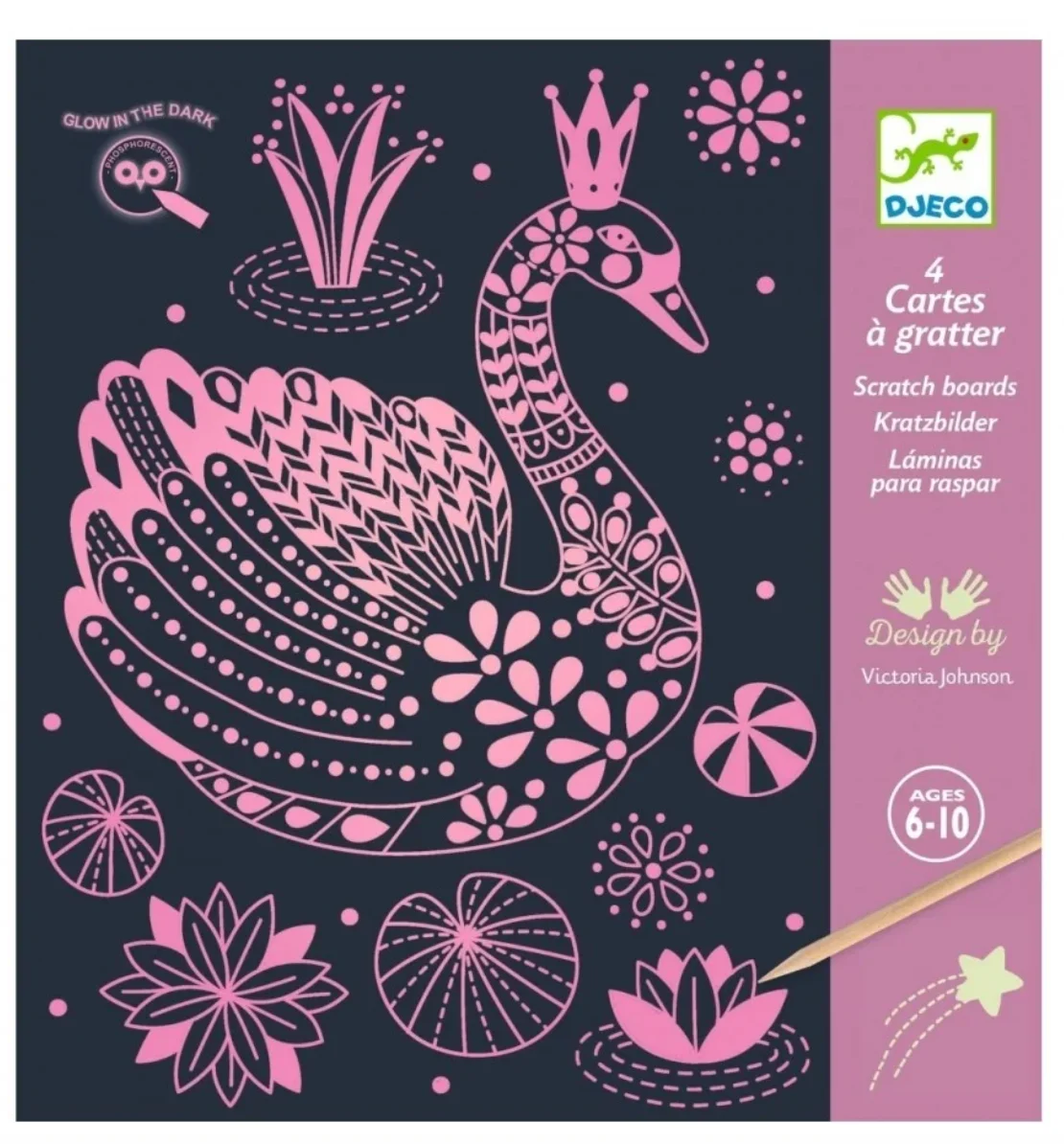 Djeco dj09715  Kraskaarten glow in the dark