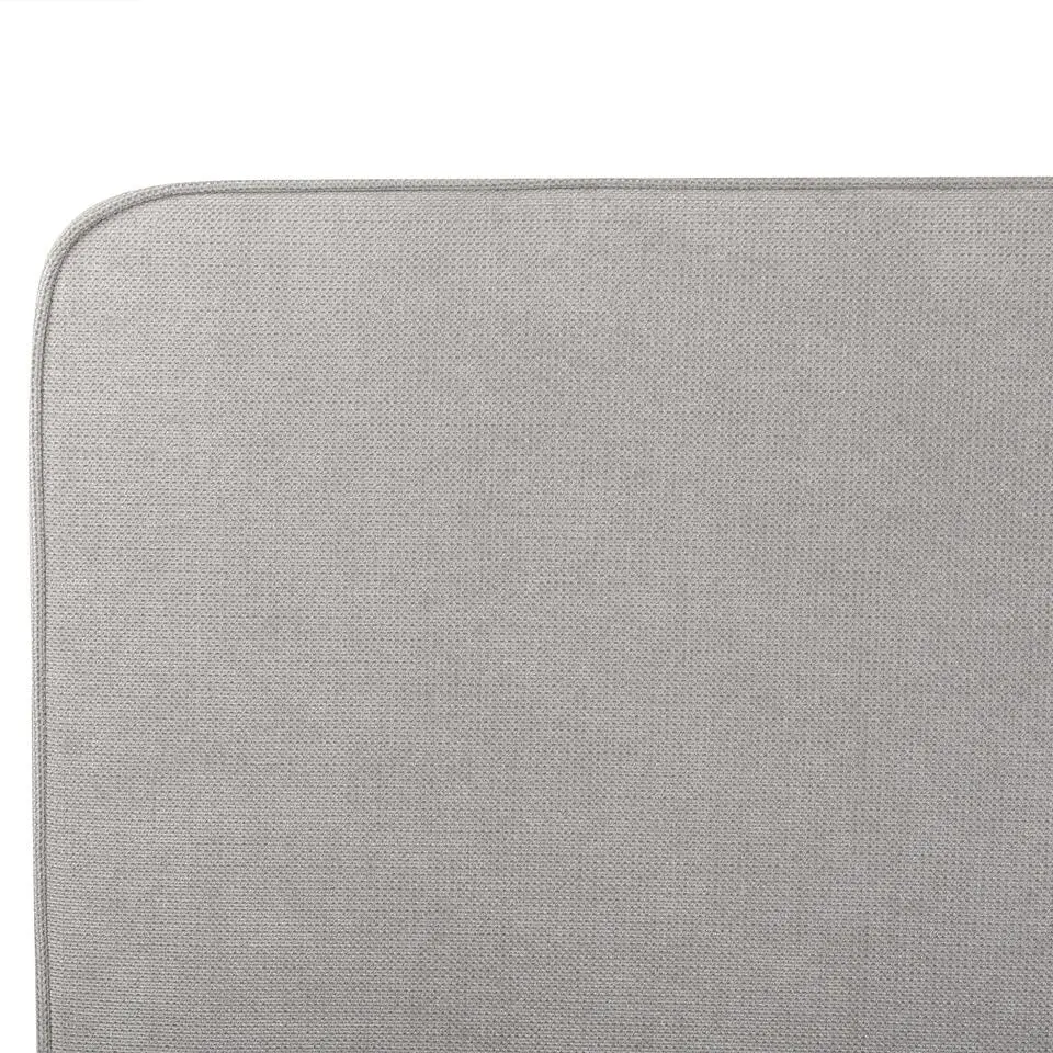 VALOGNES - Tweepersoonsbed - Lichtgrijs - 160 x 200 cm - Corduroy