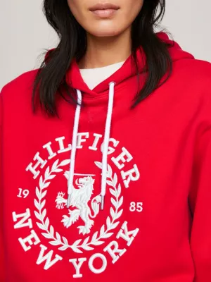 Moletom com capuz de corte regular com o logotipo TH Crest