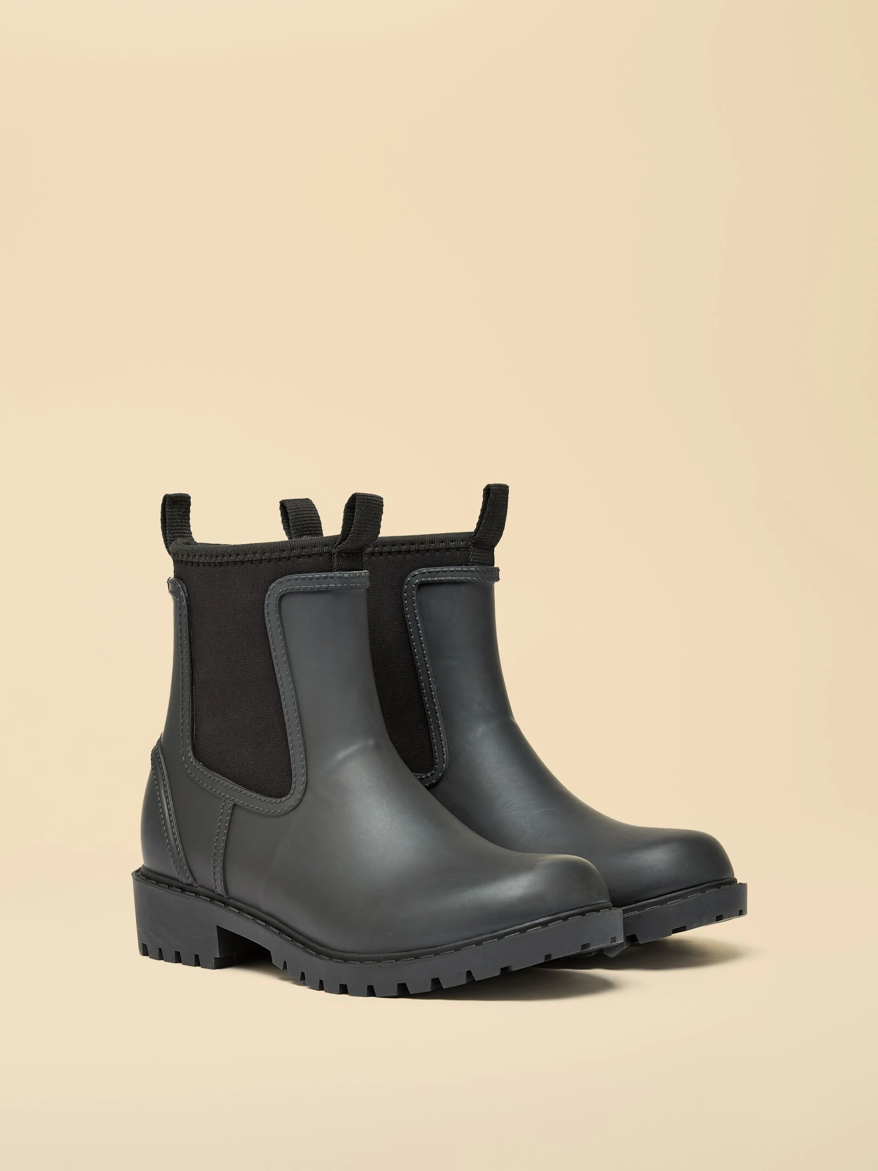 Zwart - Joules Oakfield Short Neoprene Lined Wellies