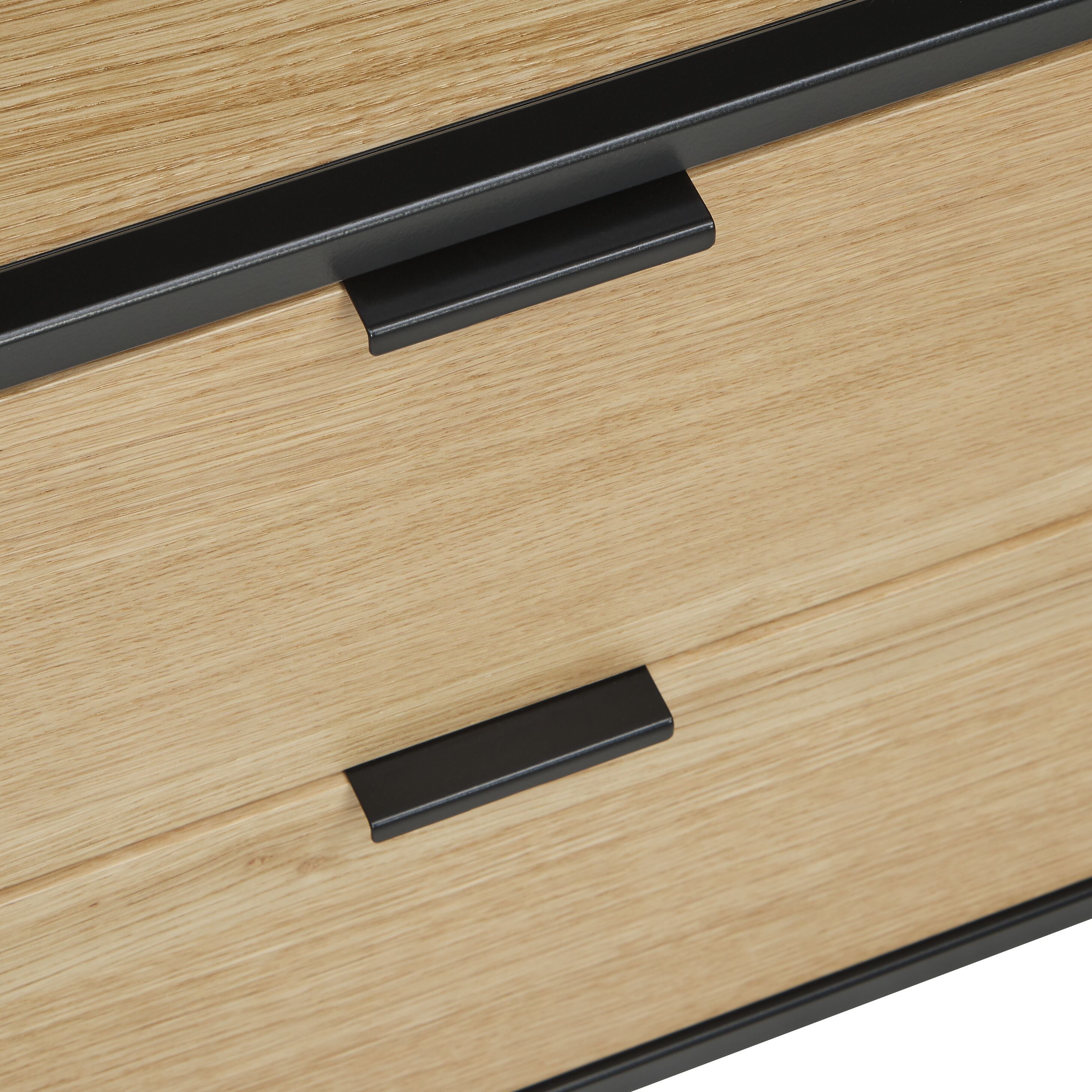 SEVEN Sideboard - Eiche furniert / B: 184.8 cm x T: 39.0 cm x H: 80.0 cm