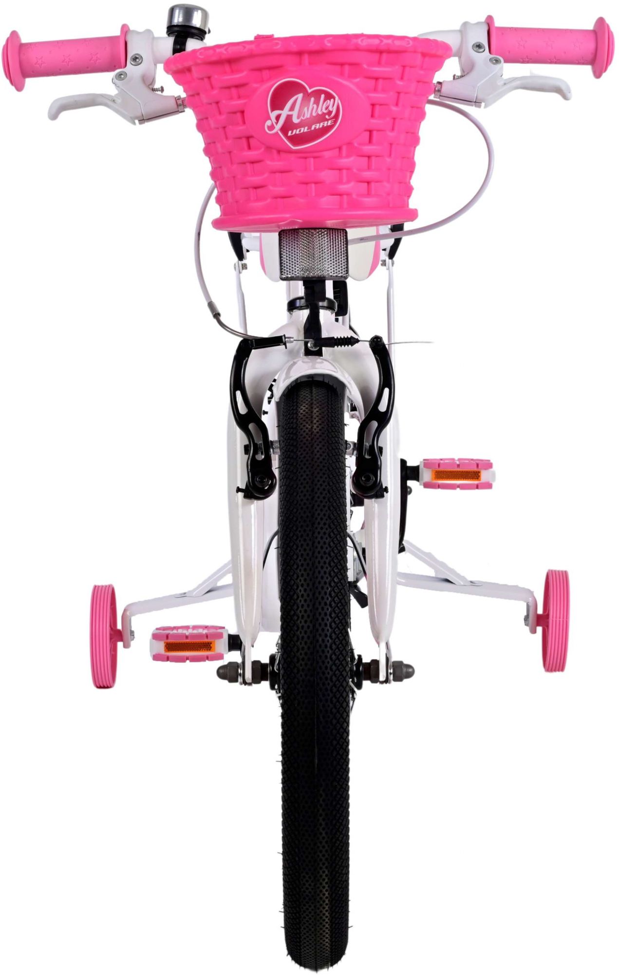 TPFSports Ashley Kinderfahrrad - Mädchen - 18 Zoll - Rücktritt + Handbremse - Rosa/Rot