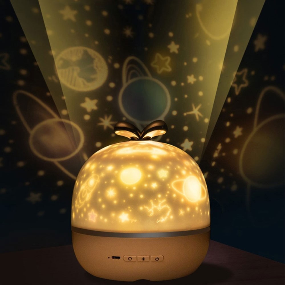6in1 Mini LED Sternenhimmel Projektor 360° Drehung Aufladbares USB Kinder Nachtlicht mit 6 Leuchtmodi   Wechselmotiven