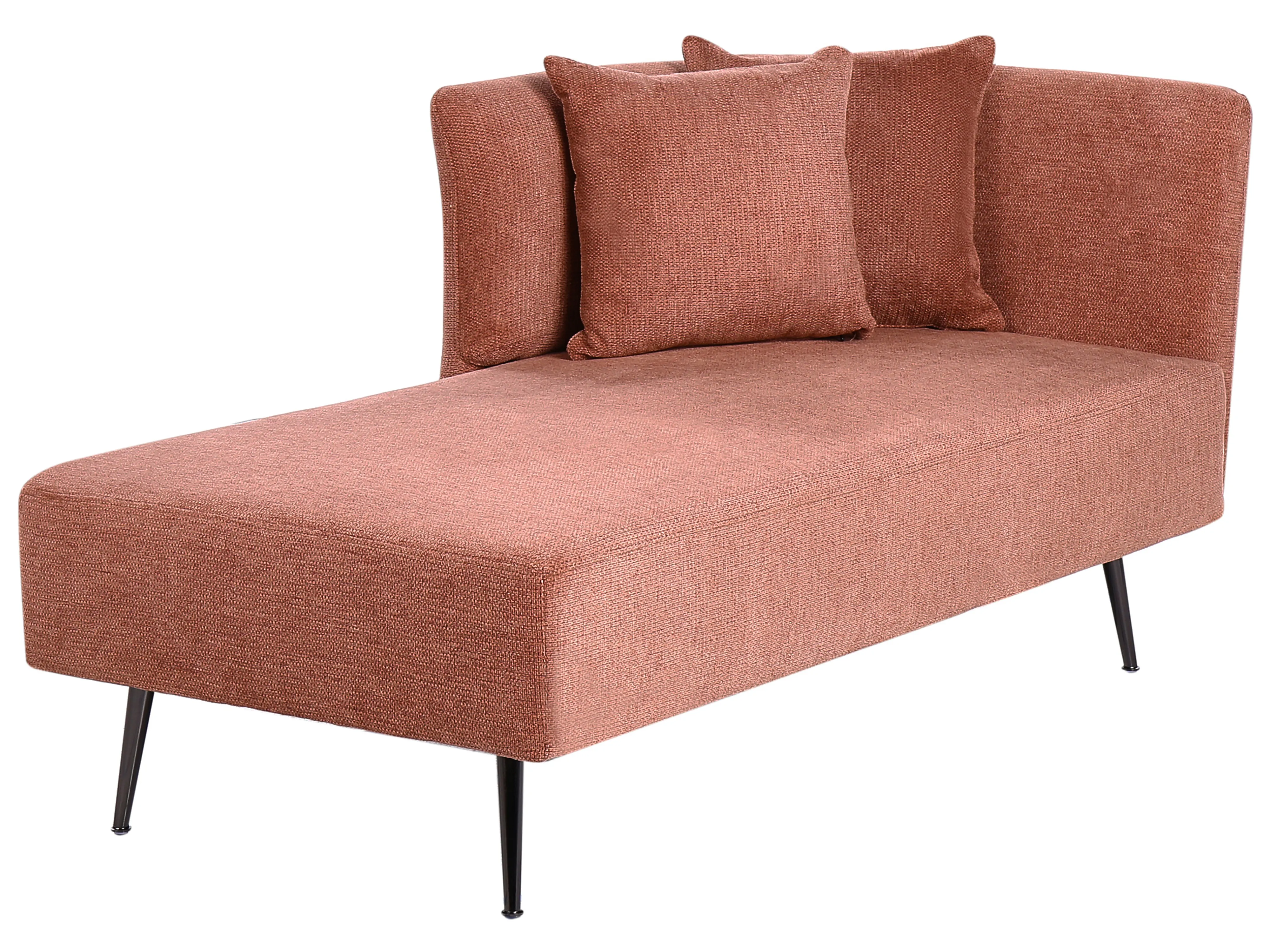 Rechtszijdige chaise longue RIOM Stof Rood