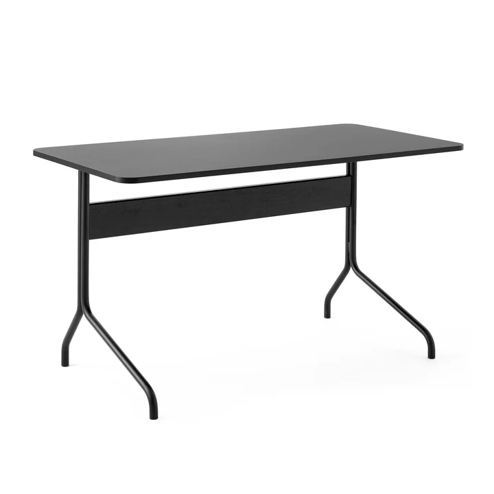 &Tradition - Pavilion AV16 Schreibtisch, 130 x 65 cm, Eiche schwarz / Linoleum schwarz (4023)