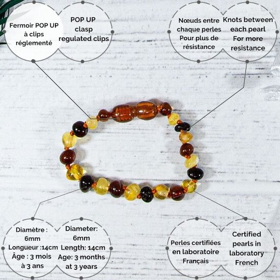 Bracelet Ambre bébé   Multi        de               Irréversible
