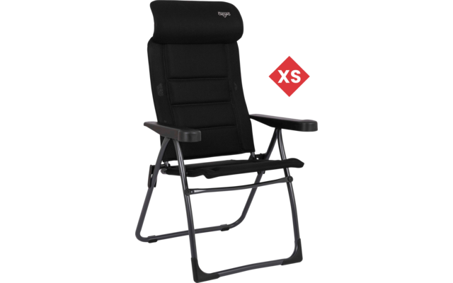 Crespo AP/215-ADC-80 Campingstuhl mit 7-fach verstellbarer Rückenlehne / verstellbarer Kopfstütze schwarz