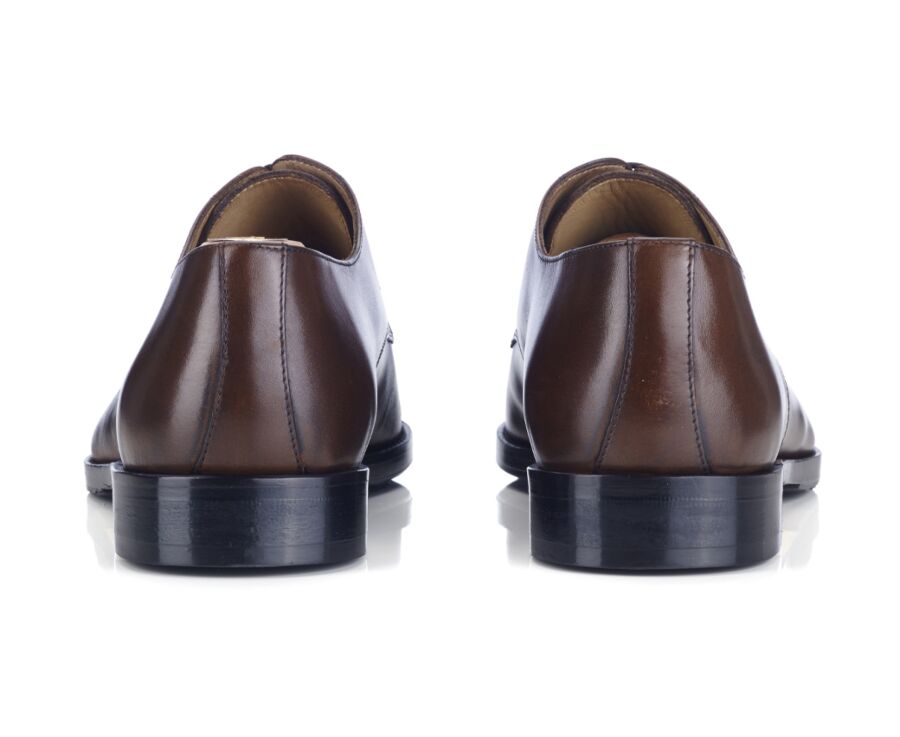 Derbies homme Chocolat patiné semelle cuir avec patin - MAYFAIR CLASSIC PATIN