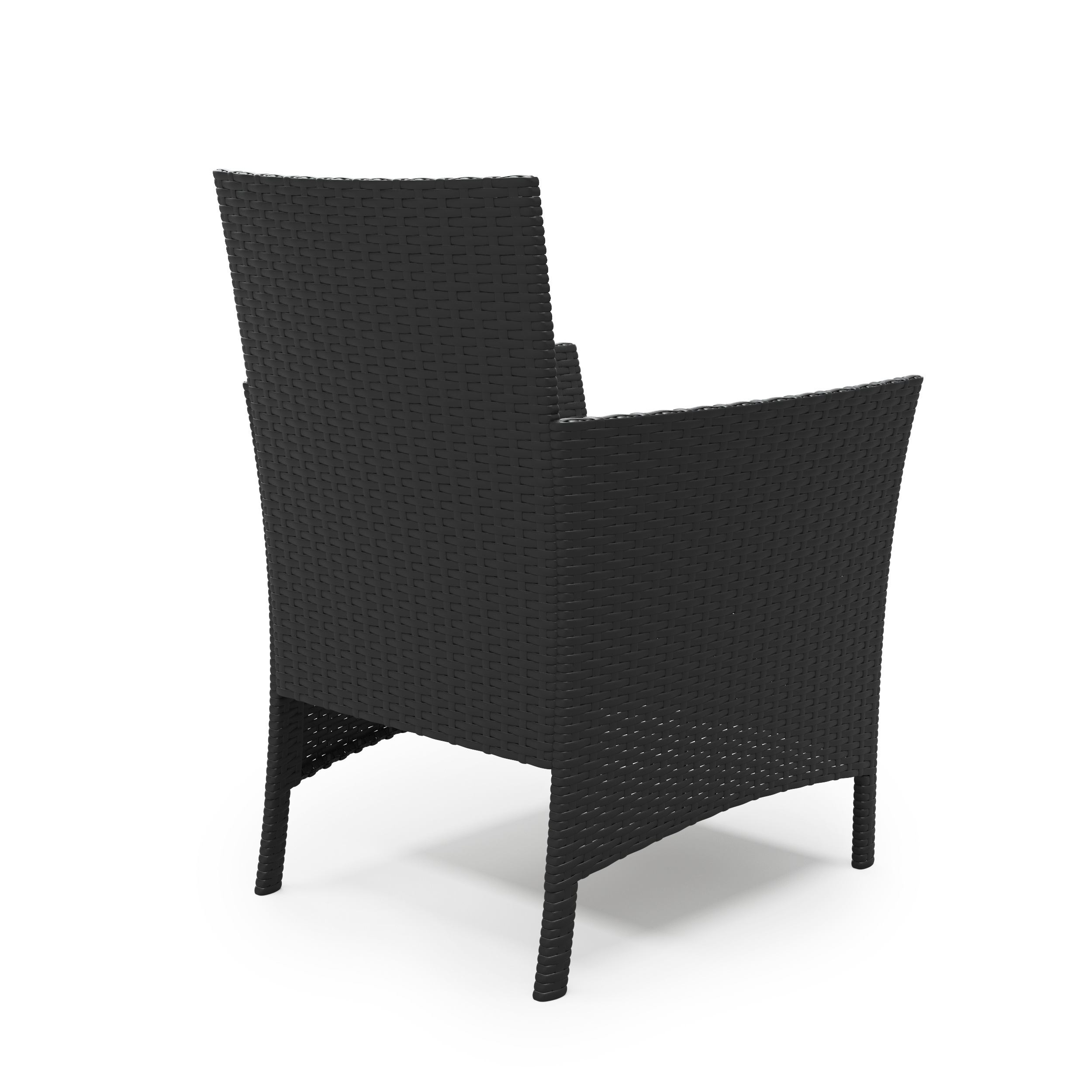 Rattanstühle JASMINA 2er Set schwarz