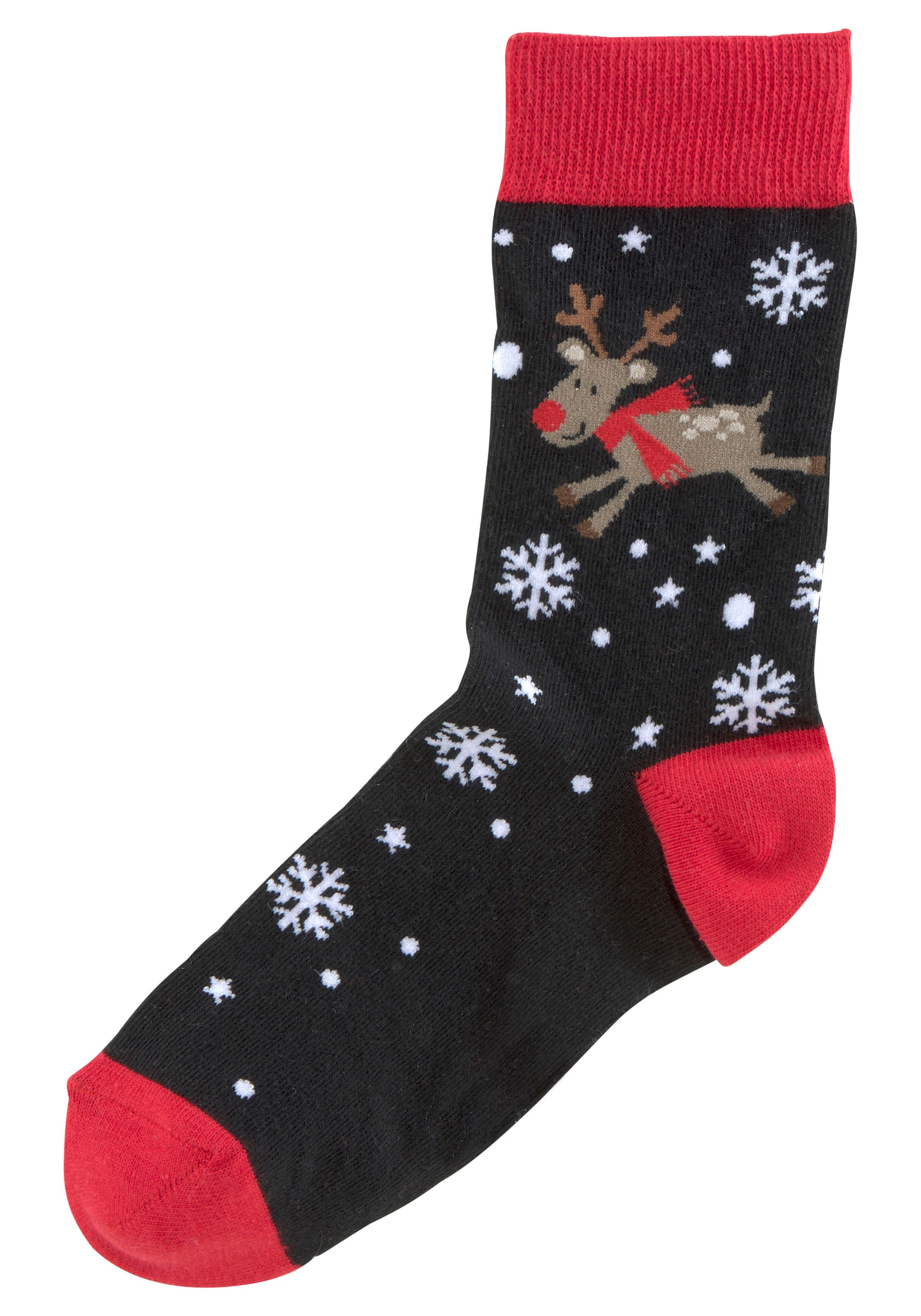 H.I.S Socken Packung, 3 Stk. tlg. mit lustigen Weihnachtsmotiven