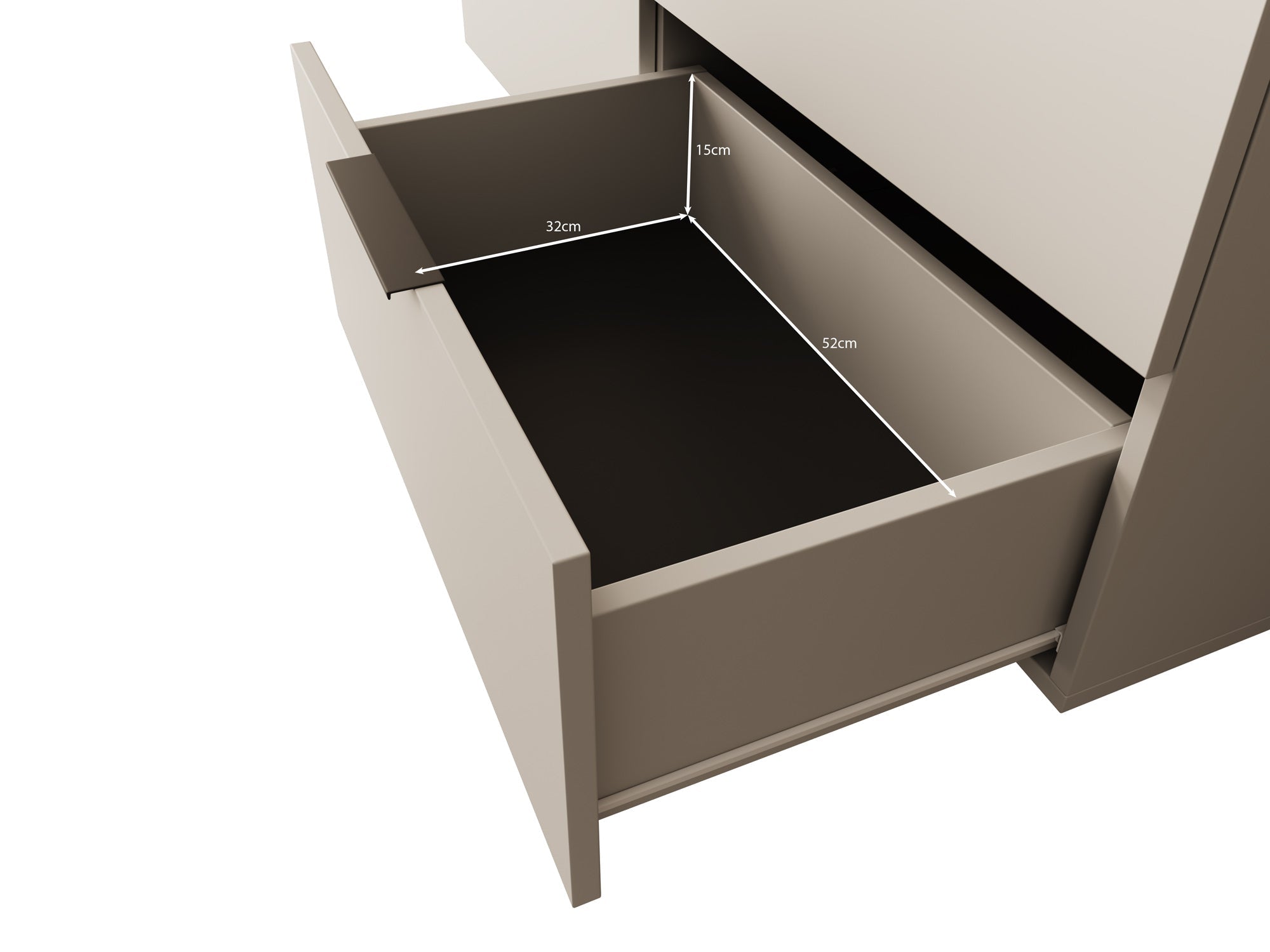 Meubella - Dressoir Ankara - Beige - 120 cm