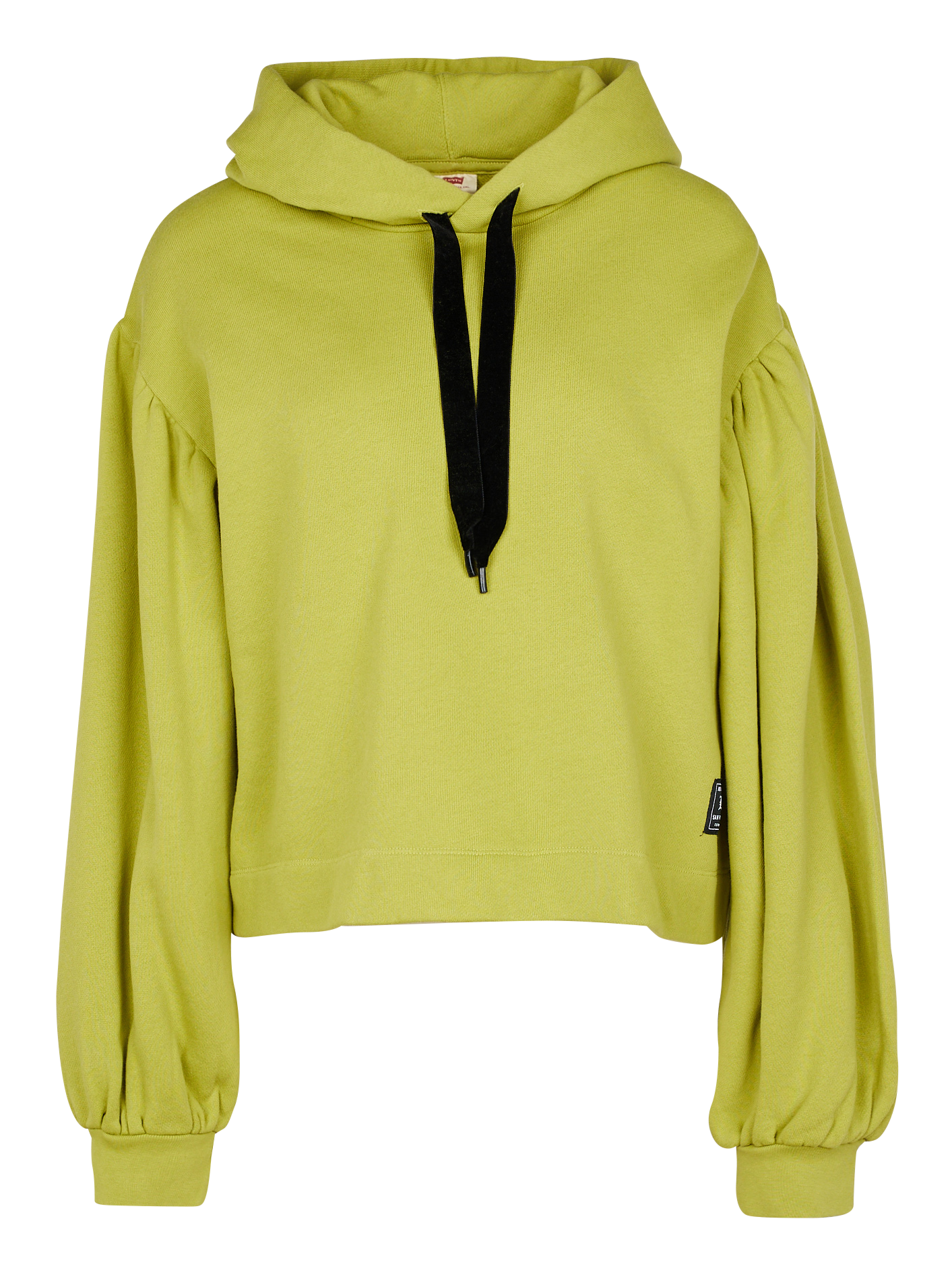 AKANE RUSCHED HOODIE - Sweat à manches ballon en coton| Vert