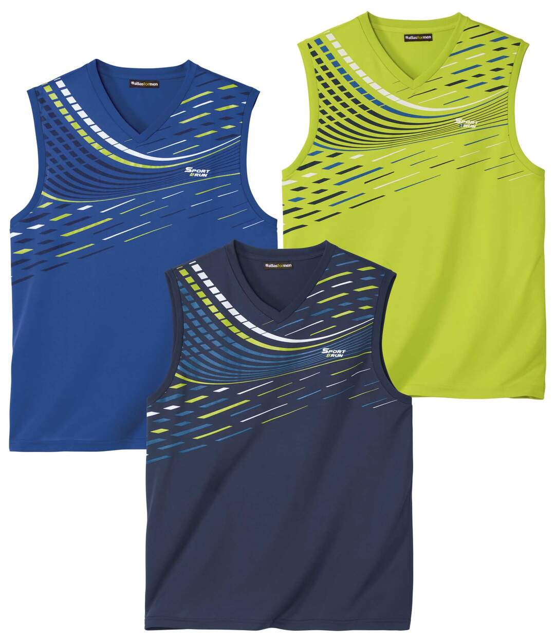 Lot de 3 Tee-shirts Sans Manches Sport
