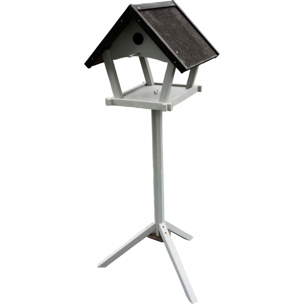 Mangeoire à oiseaux et support tjorn 48x44x138 cm gris clair