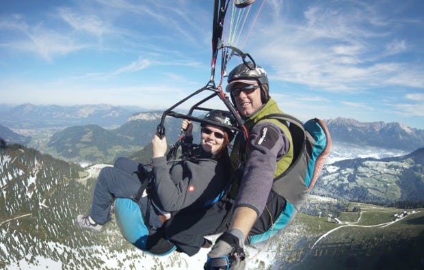 Winter Paragliding Söll